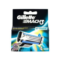 4Piece Mach3 Razor Refill Cartridges BlueSilver 