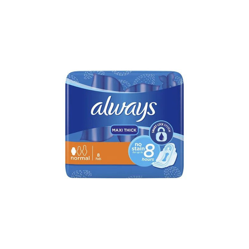 8Piece Maxi Thick Pad Set White 