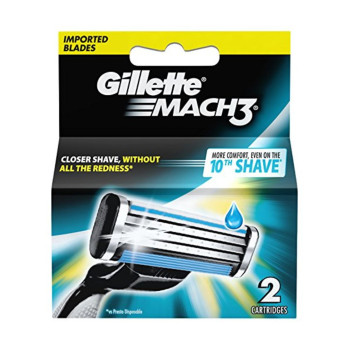 2Piece Mach 3 Manual Shaving Razor Blades Multicolour