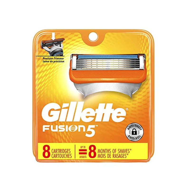 Fusion 5 Razor Blade SilverOrangeBlue