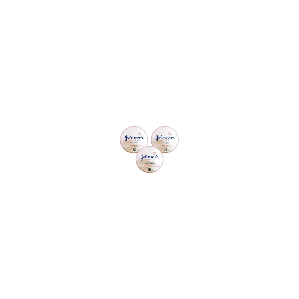 Johnson'S 24 Hour Moisture Soft Cream Pack Of 3, 200 ml