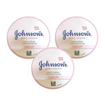 Johnson'S 24 Hour Moisture Soft Cream Pack Of 3, 200 ml