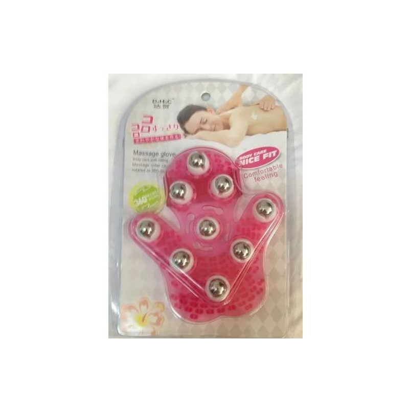 Massage Gloves With Metal Roller