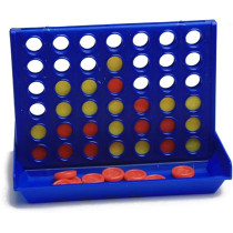 Mini 4-in-A-Row Board Games Foldable Line up 4 Children's Educational Toys Indoor Outdoor Travel Game for Family Kids Grate Gifts Idea