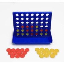 Mini 4-in-A-Row Board Games Foldable Line up 4 Children's Educational Toys Indoor Outdoor Travel Game for Family Kids Grate Gifts Idea