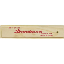 Double 6 Professional Domino Tiles with Spinner in Wooden Box