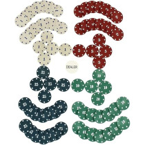 Elaela Poker Set with Metal Box, 100 Chips +2 Decks of Cards+Dealer Token