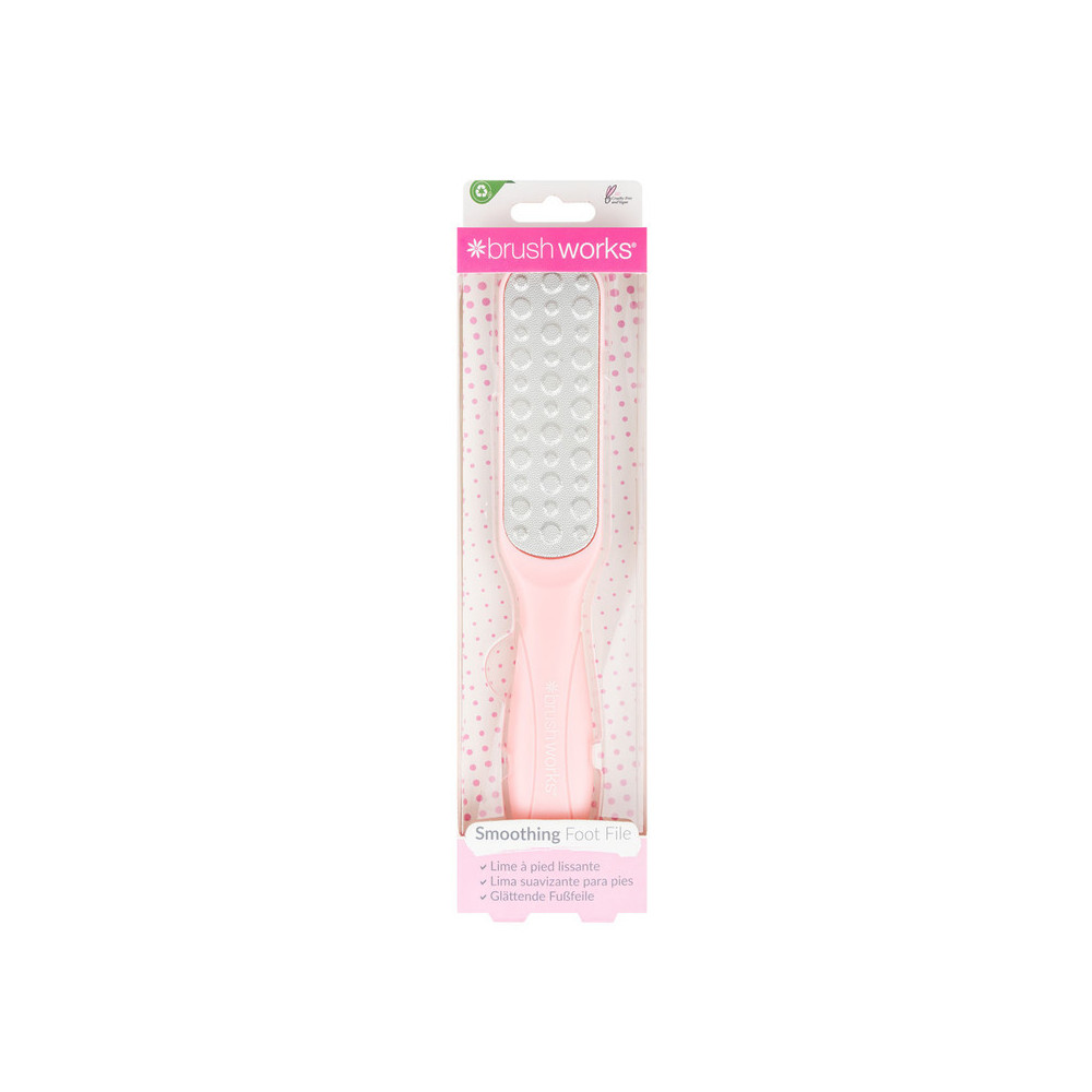 Brushworks Metal Foot File, Pink/Silver