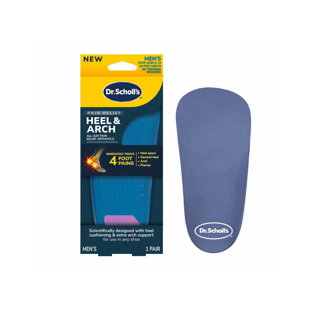Dr Scholls Pain Relief Heels And Arch all day Pain Relief Orthotics For Men