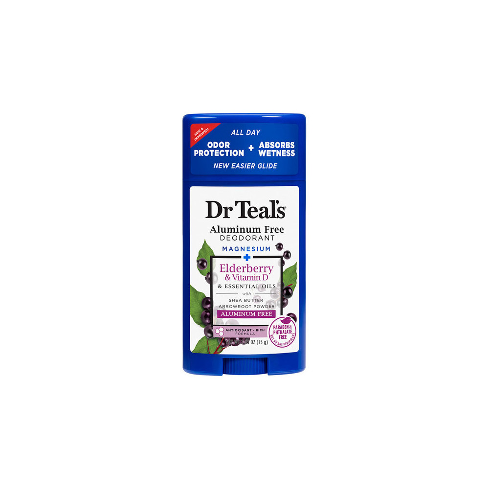 Dr Teals Aluminum Free Deodorant Elderberry And Vitamin D 75g