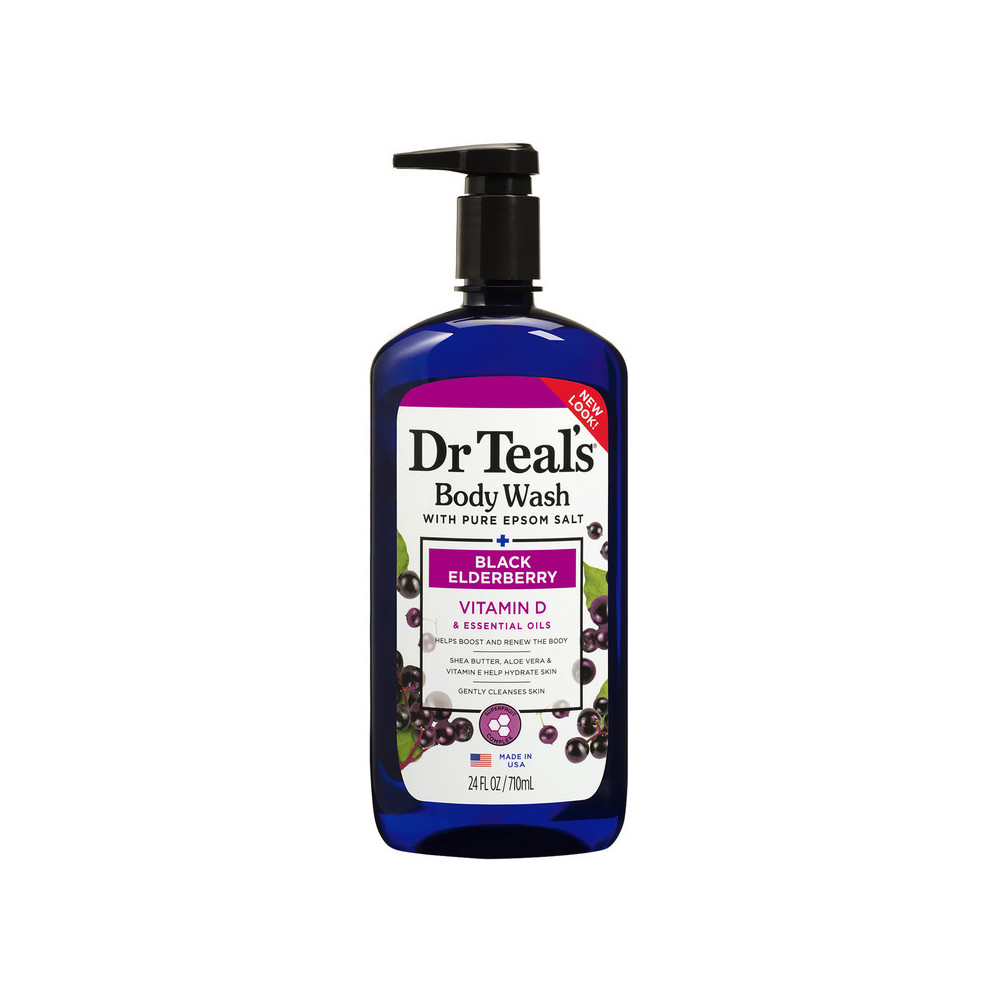 Dr Teals Body Wash With Epsom Salt Black Elderberry 710ml
