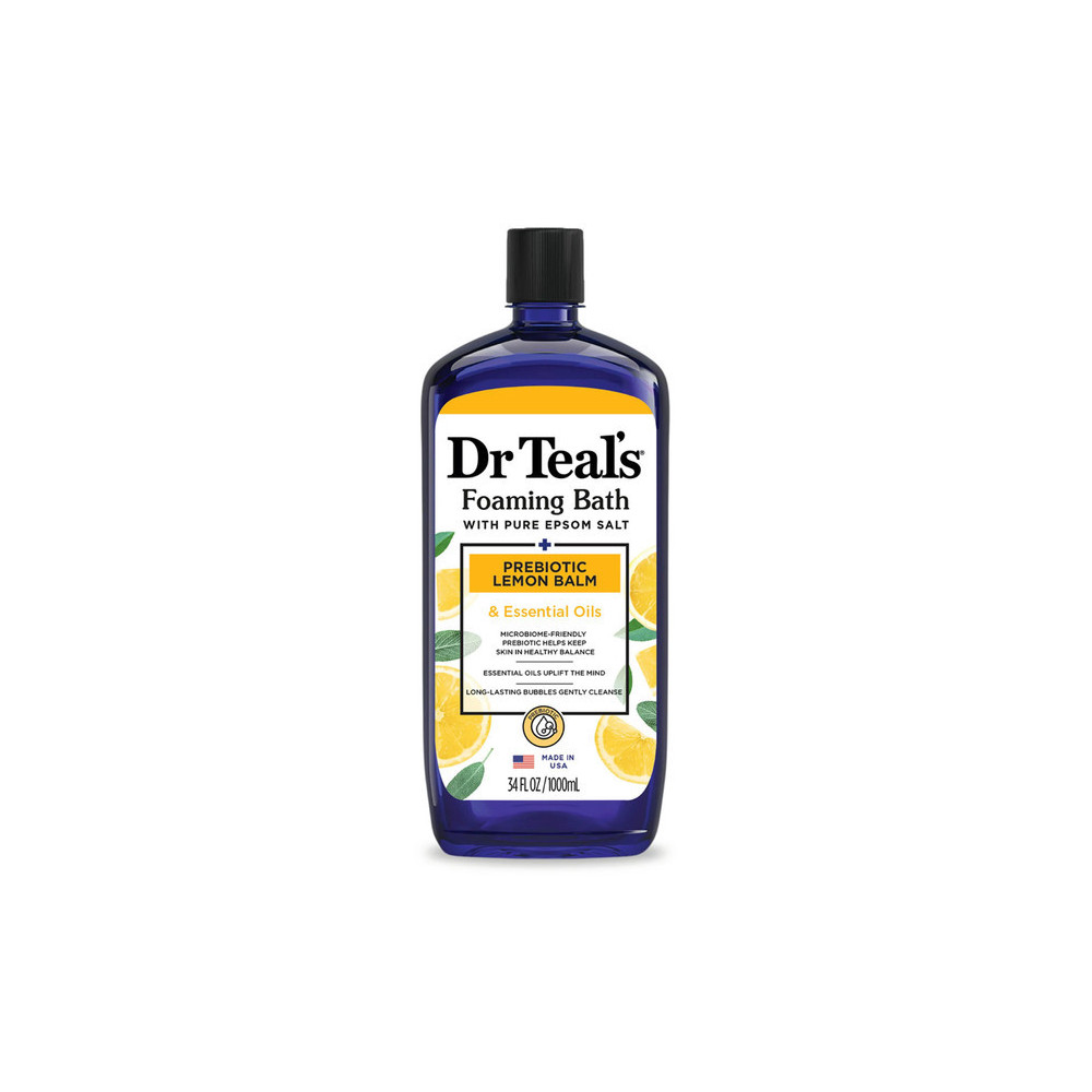 Dr Teals Foaming Bath with Pure Epsom Salt Prebiotic Lemon Balm 1000ml