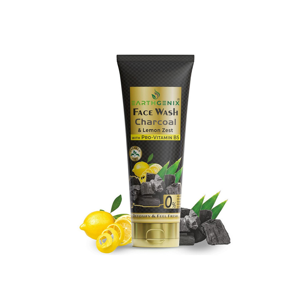 Earthgenix Charcoal And Lemon Zest Face wash 100ml