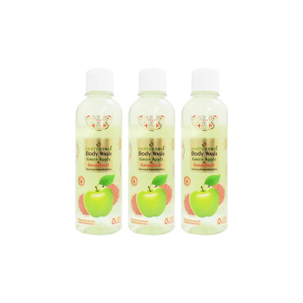 Earthgenix Green Apple And Grapefruit Bodywash 300ml X 3 Special Offer