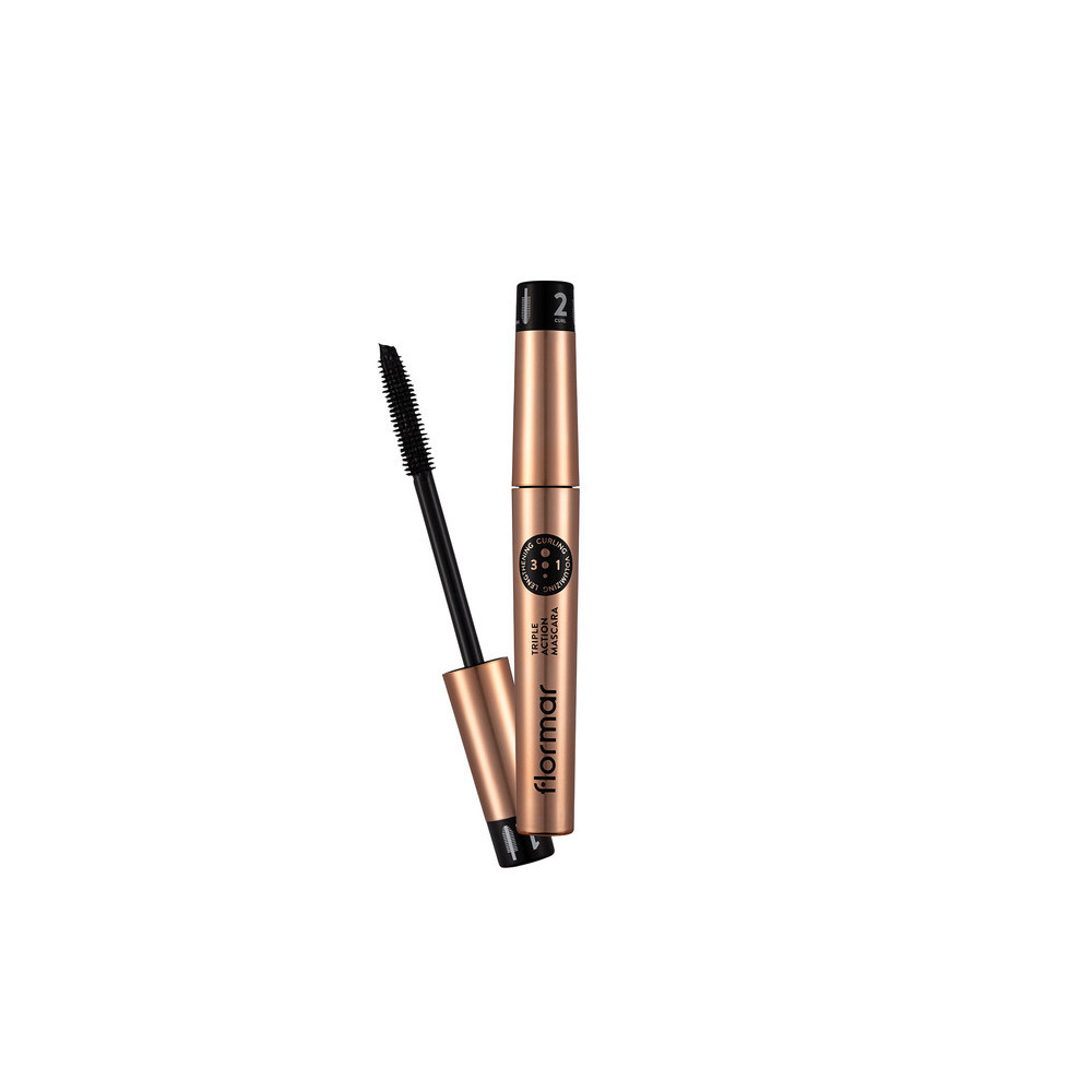 Flormar Triple Action Mascara, Volumizing, Curling, And Lengthening