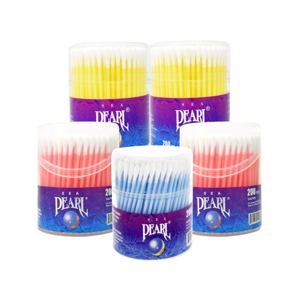 Sea Pearl Cotton Buds Pack Of 5 Box, 200 Pcs Per Pack
