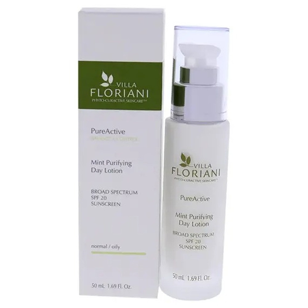 Villa Floriani Pureactive Mint Purifying For Women Day Lotion, 1.69 Oz
