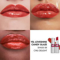 Yves Saint Laurent Loveshine Candy Glaze Lipstick, 8 Chili Delight