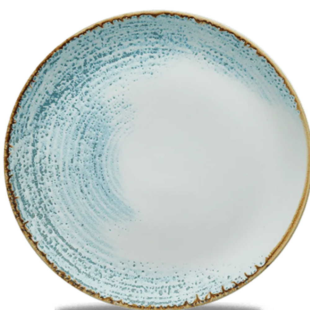 Churchill UK Homespun Accents Aquamarine Evolve Coupe Plate 28