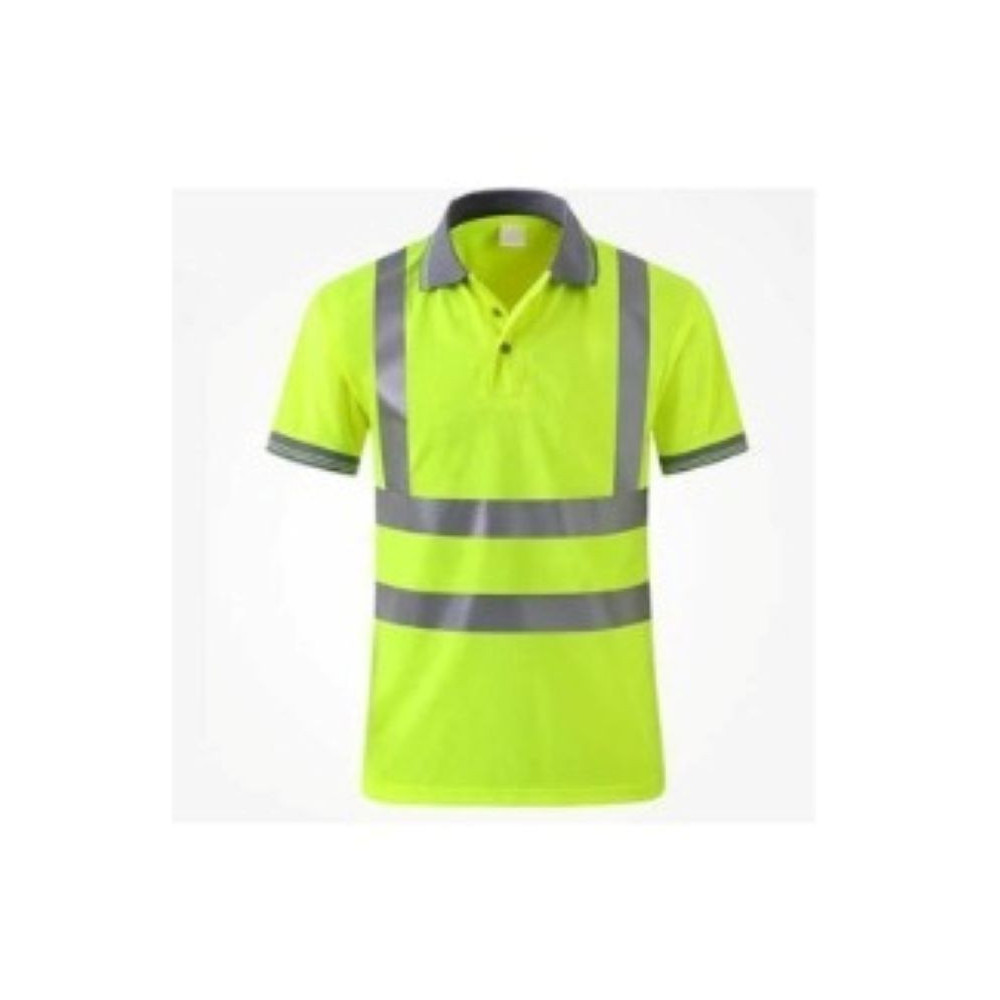Abbas Ali Protective Polyester Reflective Polo T-Shirt, Style No. FKB, Large