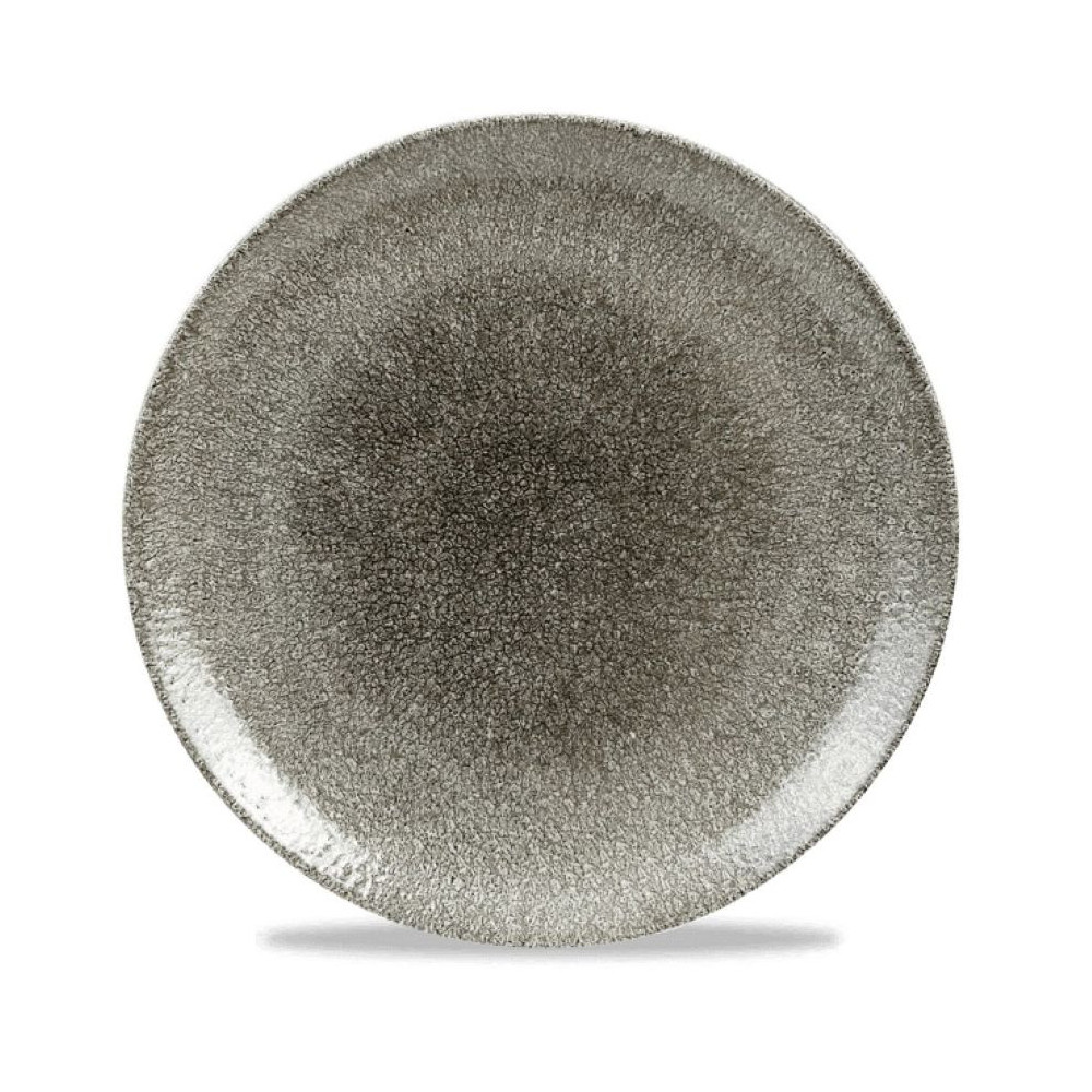 Churchill UK Raku Quartz Black Evolve Coupe Plate 26 Cm Box 12