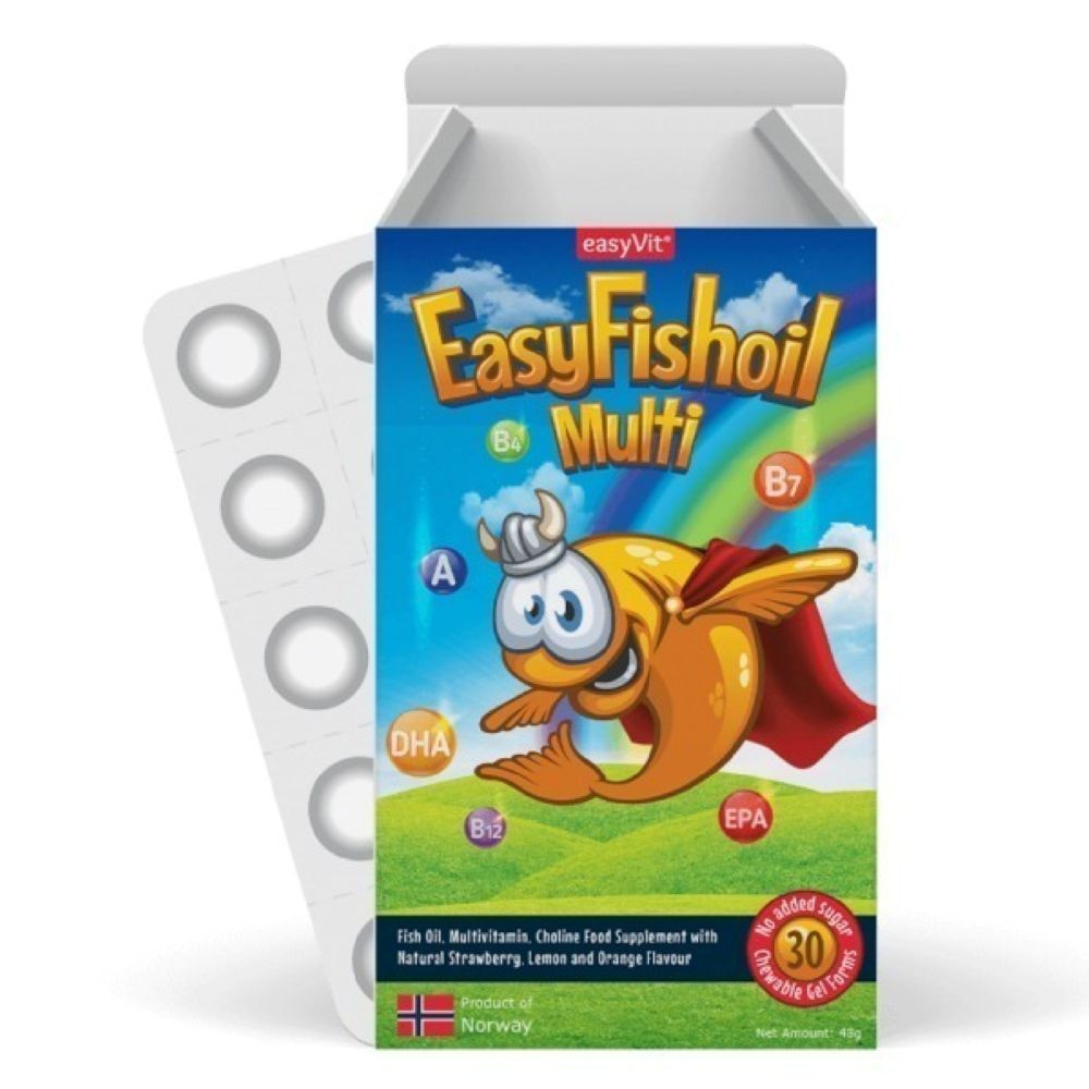 Easyvit Easyfishoil Multivitamin And Choline Chewable gel form 30S
