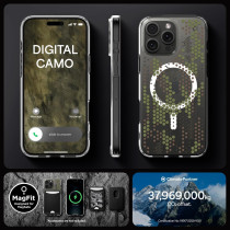 Spigen Ultra Hybrid MagFit Designed For iPhone 16 Pro Max Case Cover MagSafe Compatible, Digital Camo