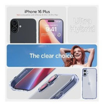 Spigen Ultra Hybrid Designed For iPhone 16 Plus Case Cover, Sky Crystal