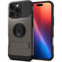 Spigen Slim Armor MagFit For iPhone 16 Pro Max Case Cover With Kickstand MagSafe Compatible, Black
