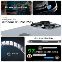 Spigen Classic C1 MagFit For iPhone 16 Pro Max Case Cover MagSafe Compatible Extreme Protection Tech, Graphite