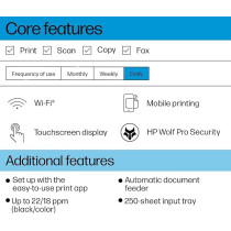 HP OfficeJet Pro 9123 Wireless All-in-One Printer, Automatic Document Feeder, Two-Sided Printing and Scanning, Scan to PDF/Email, Touchscreen, 403W0C