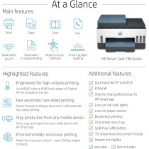 HP Smart Tank 795 All-In-One Printer Wireless, Print Up To 18000 Black Or 8000 Color Pages, 28B96A
