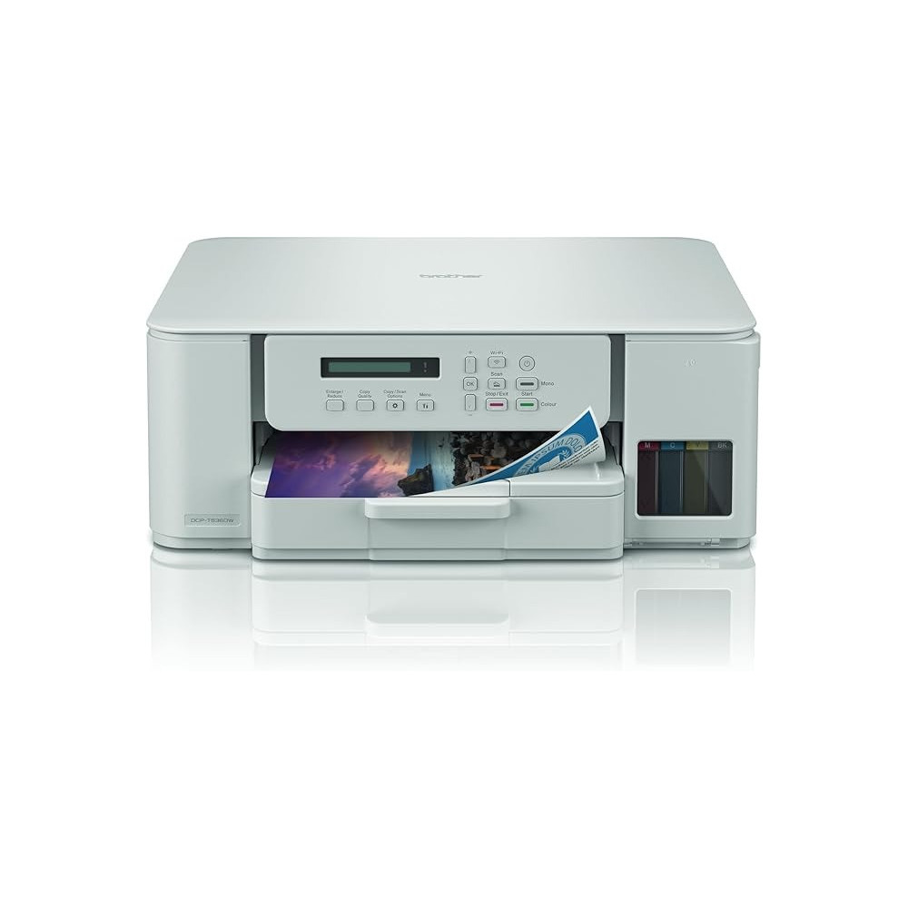 Brother Wireless All In One Ink Tank Printer, DCP-T536DW, White