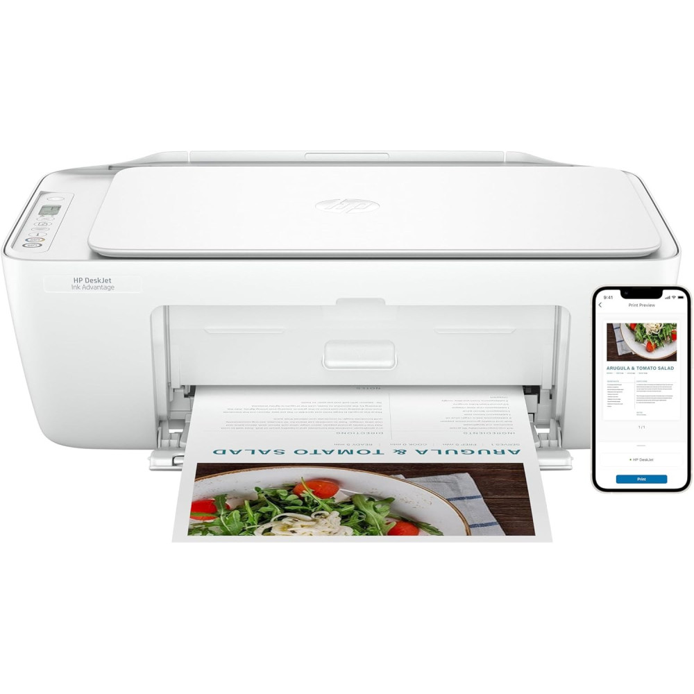 HP Deskjet Ink Advantage 2875 Wireless Print, Copy, Scan, All-In-One Printer, White, 60K47C