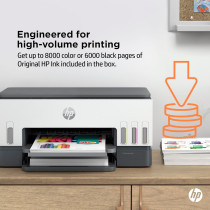 HP Smart Tank 670 All-In-One Printer, Print, Scan, Copy, Wireless, Up To 18,000 Black Or 8,000 Color Pages - White/Grey, 6UU48A