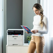 Brother Wireless All In One Printer, DCP-L3520CDW, With Advanced Led Color Laser Print, Duplex & Mobile Printing, High Yield Ink Toner