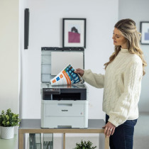 Brother Wireless All In One Printer, DCP-L3520CDW, With Advanced Led Color Laser Print, Duplex & Mobile Printing, High Yield Ink Toner