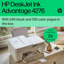 HP Deskjet Ink Advantage 4276 Wireless, Print, Scan, Copy, All-In-One Printer, 60K49C