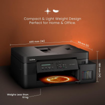 Brother Wireless All In One Ink Tank Printer, DCP-T830DW, Automatic Duplex Print & Scan, Adf, Email & Mobile Print, Network Connectivity, Compact Design