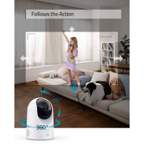 eufy 2K Indoor 2MP Security Camera, White/Black