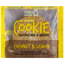 MOM'S Natural Foods Gluten Free And Vegan Cookie Coconut And Lemon, 50 G