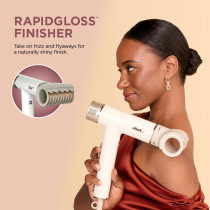 Shark Hd332 Speedstyle Rapidgloss Finisher And High-Velocity Dryer With Iq Speed Styling And Drying Suite, Lightweight, Ionic, No Heat Damage, Best For Curly And Coily Hair, Silk