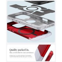 Spigen Classic C1 MagFit For iPhone 16 Pro Max Case Cover MagSafe Compatible Extreme Protection Tech, Ruby
