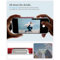 Spigen Classic C1 MagFit For iPhone 16 Pro Max Case Cover MagSafe Compatible Extreme Protection Tech, Ruby