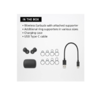 Sony Link Buds Truly Wireless Headphones, Dark Grey