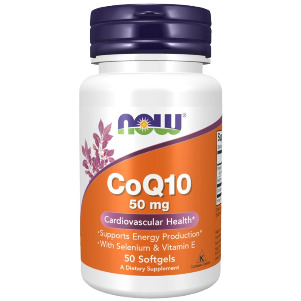 Now CoQ10 50Mg W Vitamin E Softgels 50S