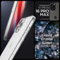 Spigen Liquid Crystal Glitter Designed For Iphone 16 Pro Max Case Cover, Crystal Quartz
