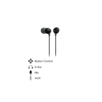 Sony MDR-EX15AP In-ear Wired Headphones with Mic And Line Control, Black