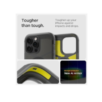 Spigen Tough Armor MagFit AI Designed For iPhone 16 Pro Max Case Cover MagSafe Compatible, Frost Black