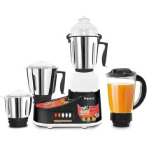 Impex 4-In-1 Mixer Grinder 1000W, Bl 1004 – Heavy Duty Blender With Stainless Steel Jars And Hardened Blades, 100 Percentage Copper Motor Overheat Protection, 3-Speed Control, Black And Silver